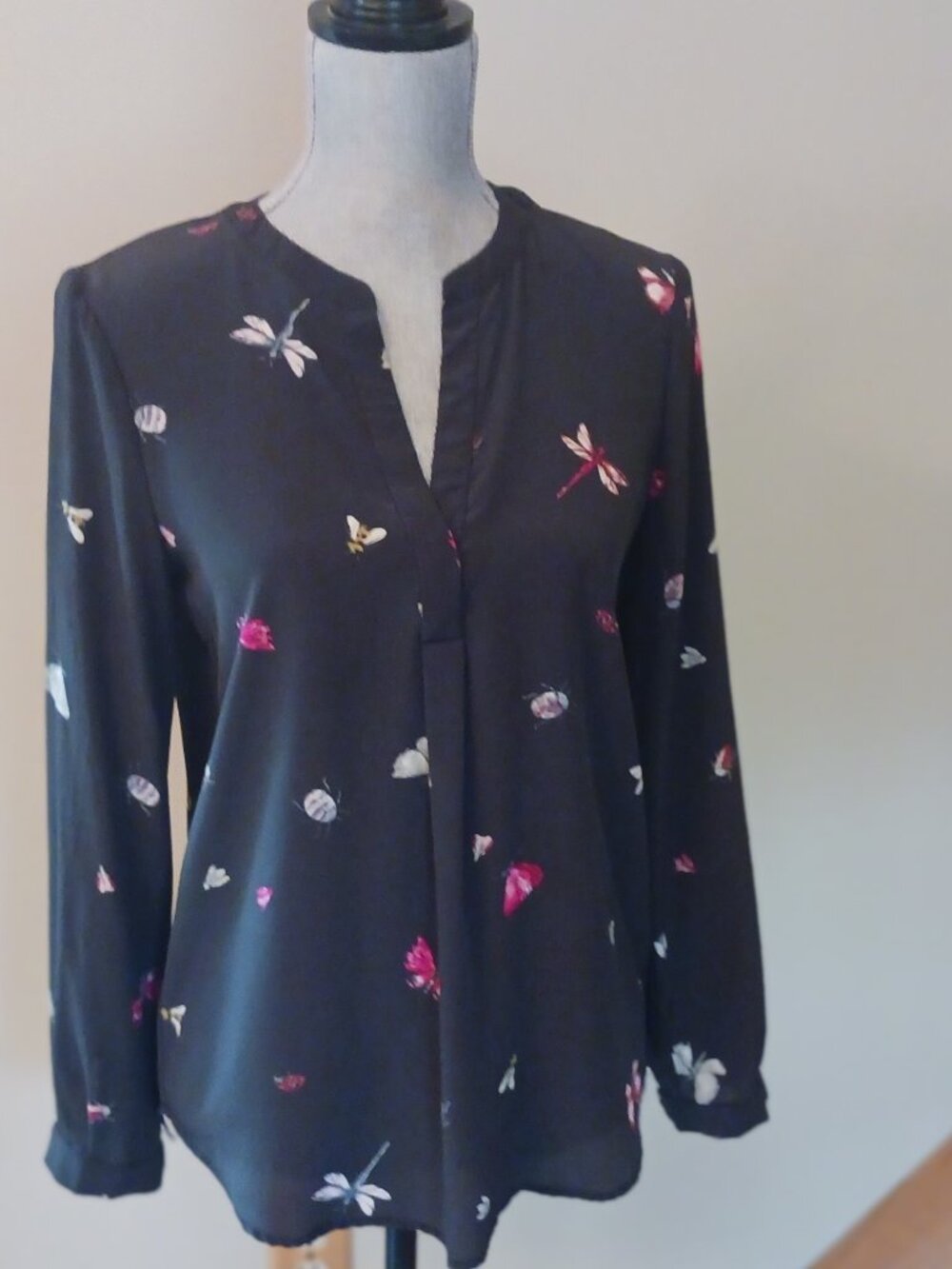 Joie Peterson silk top in Caviar